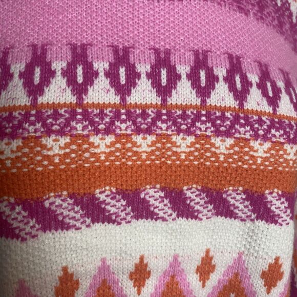 Pink St. John's Bay Fair Isle Sweater - Size M - Picture 4 of 8